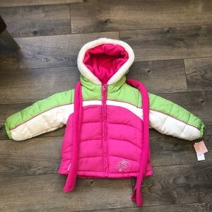 NWT - Girls 3T London Fog Jacket with Scarf